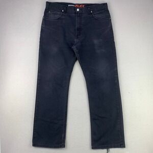 Dickies Flex Jeans Mens 36x30 Black Stretch Denim Faded Retro Workwear Regular